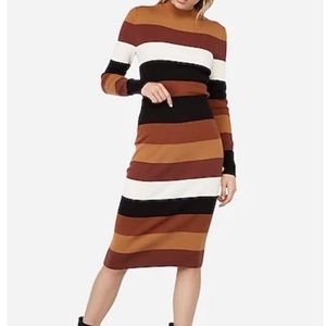 Express X Negin Mirsalehi High Waisted Striped Sweater Skirt NWT